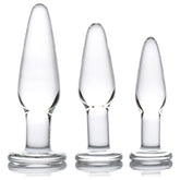 Dosha 3 Piece Glass Anal Plug Kit